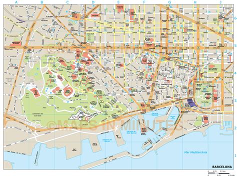 barcelona town centre|barcelona city map printable.